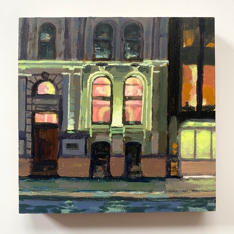 Windows and Light, (Hollis Street), 6x6, Acrylic on Wood Panel, 2026. Jack Ross
